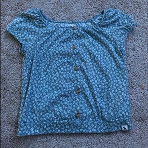 blue floral abercrombie kids top